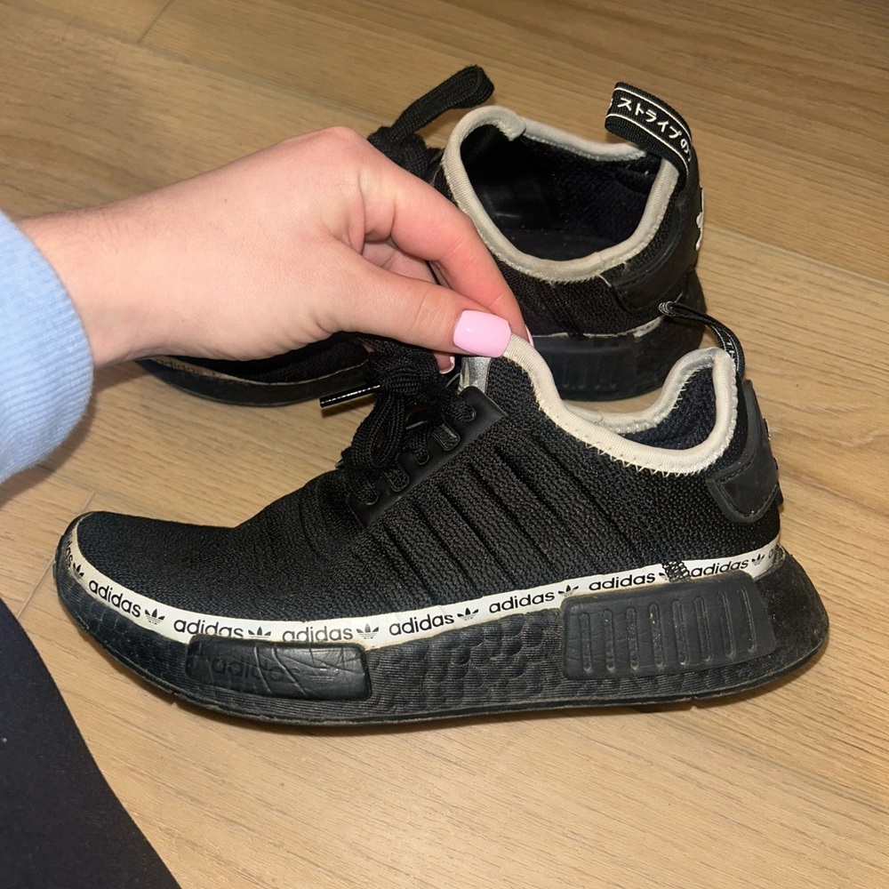 Adidas Black and White Athletic Shoes